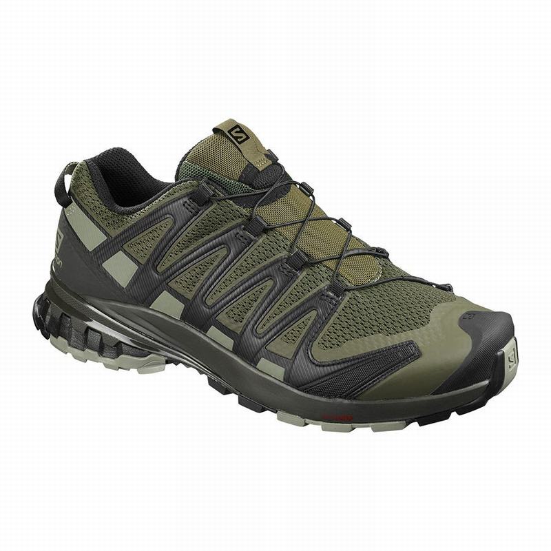 Salomon XA PRO 3D V8 WIDE Zapatillas Trekking Hombre - Verde Oliva - Colombia (89165-WAMU)